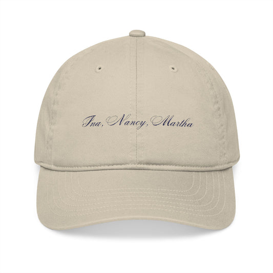 Ina, Nancy, Martha Embroidered Hat