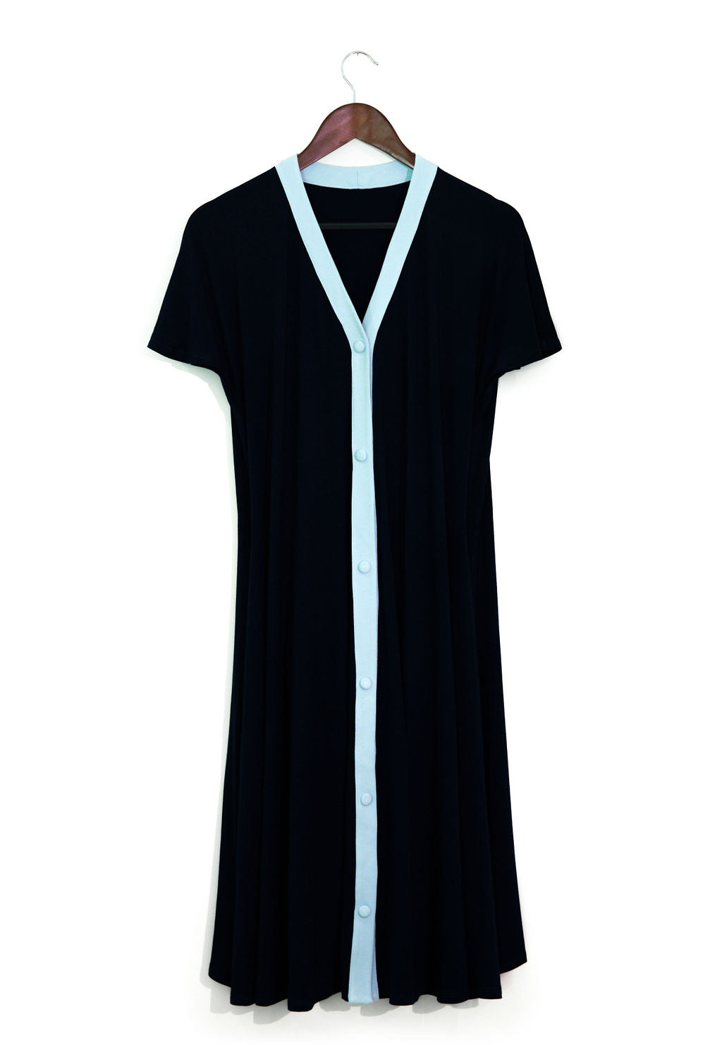 rest and recovery postpartum gown blue