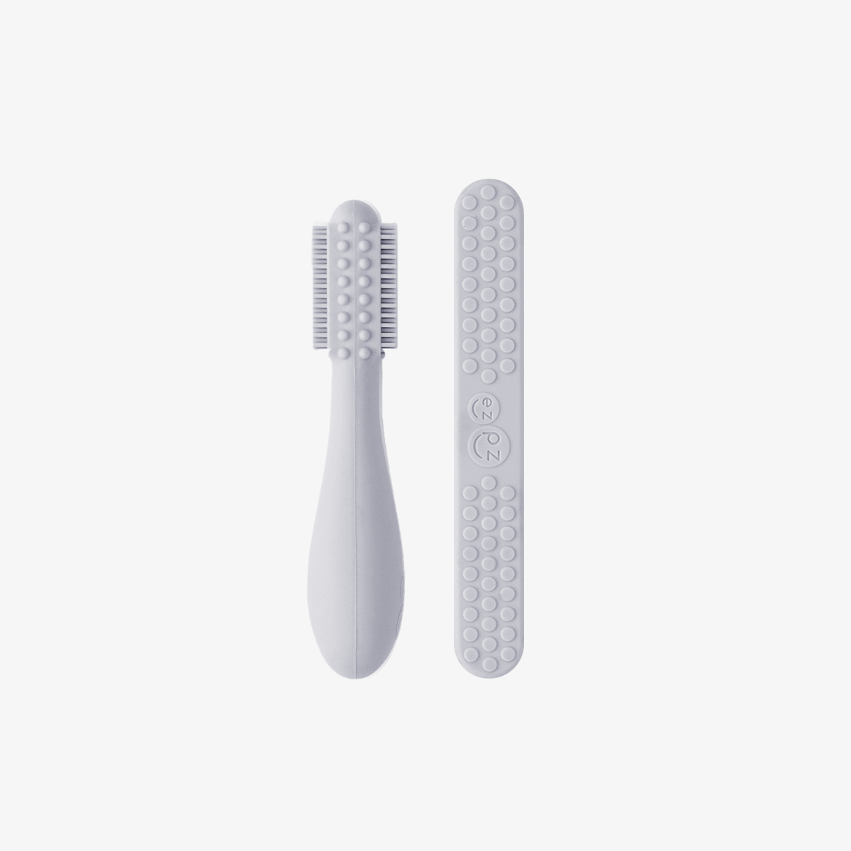 Baby-Led™ Toothbrush + Tongue Depressor in Pewter