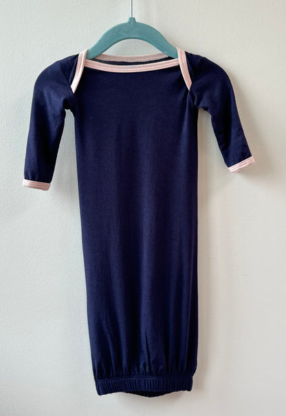 little shadows navy and pink baby gown