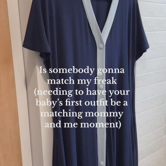 matching mommy and me labor delivery gown