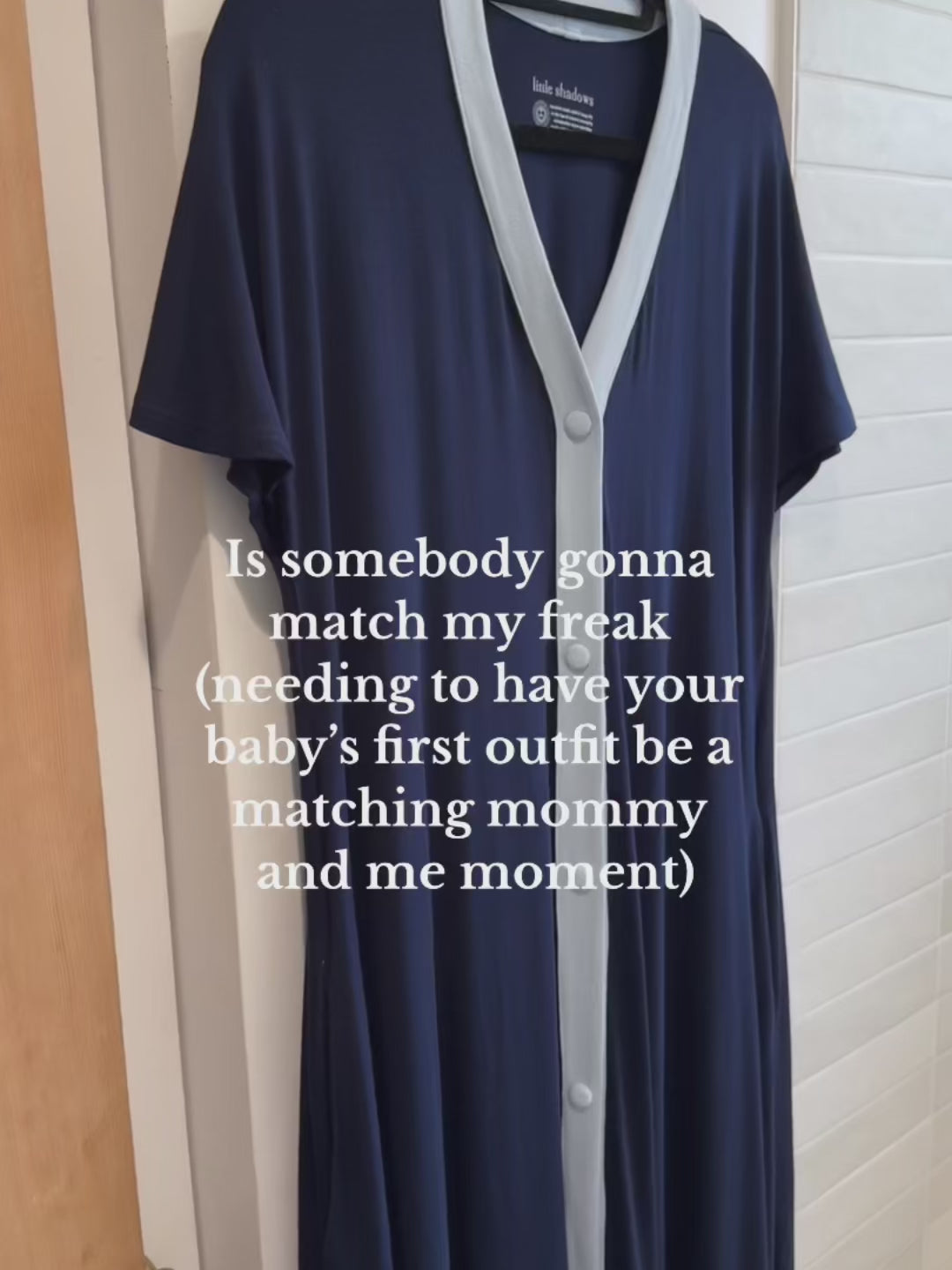 matching mommy and me labor delivery gown